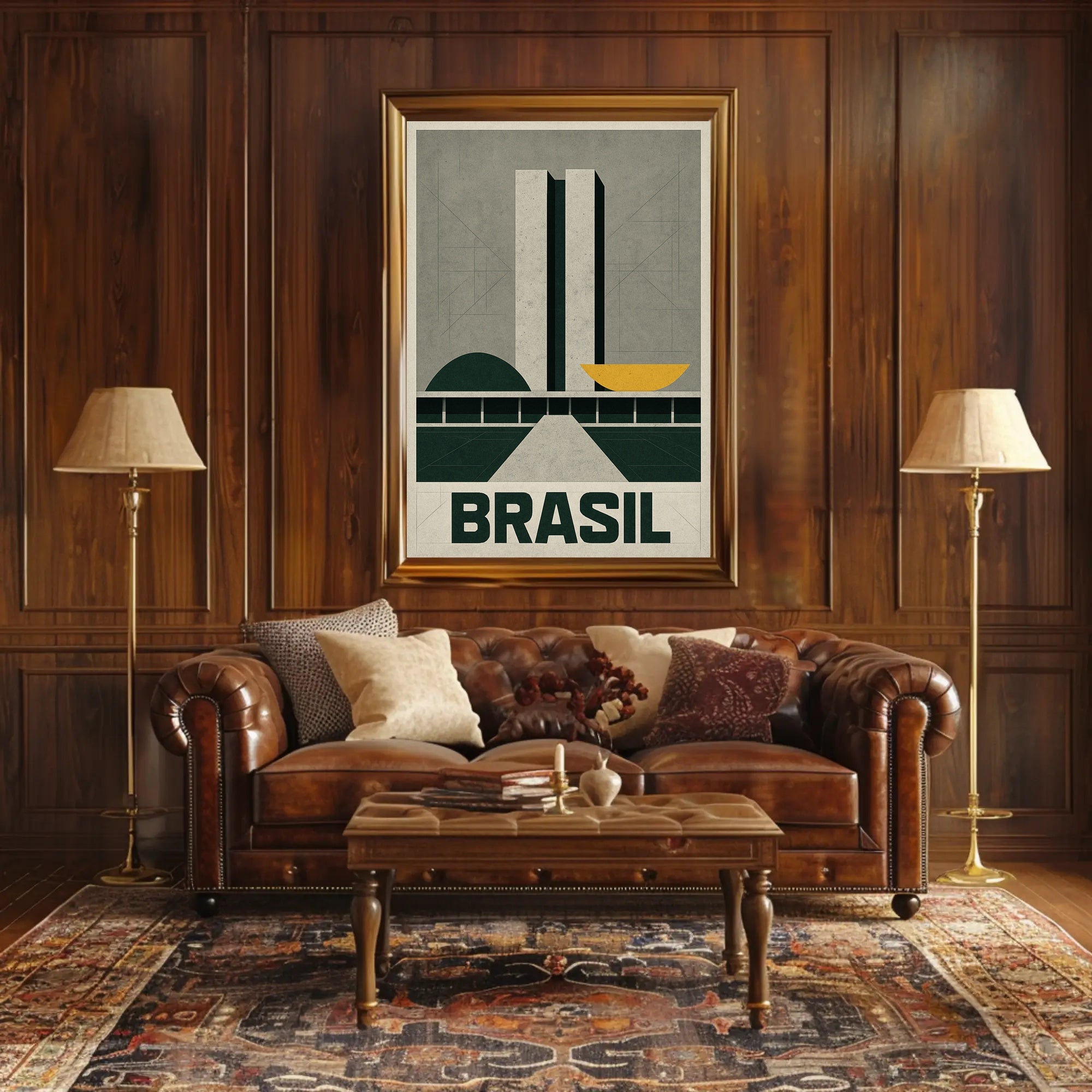 Brasil Modernist Architecture Wall Art Print PosterGoat