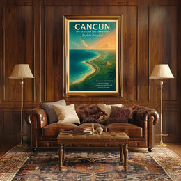 Cancun The Jewel of the Caribbean Poster PosterGoat