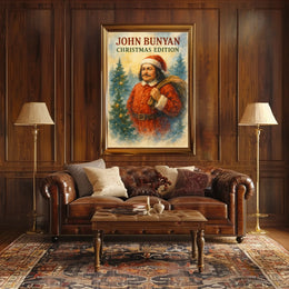 John Bunyan Christmas Red Coat Historical Poster