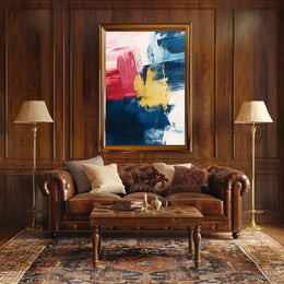 Modern Abstract Layered Color Field Composition Poster