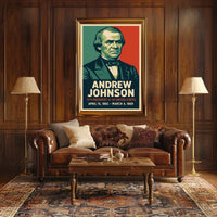 Andrew Johnson 17th President Collectors Lithograph Poster