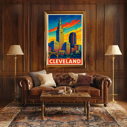 Cleveland Skyline Poster