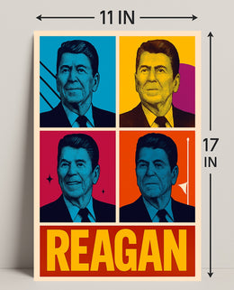 Ronald Reagan Pop Art Tribute Poster Decoration PosterGoat
