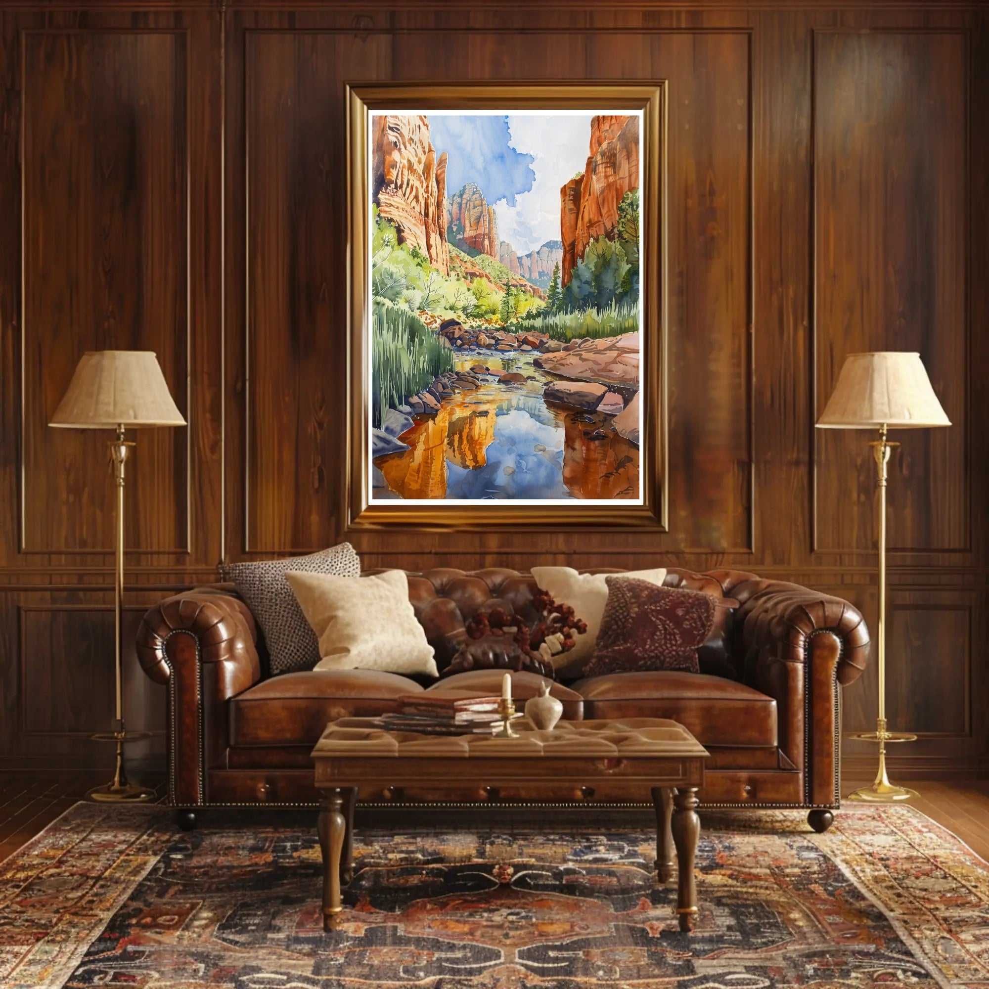 Tranquil Canyon Stream Poster PosterGoat