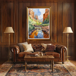 Tranquil Canyon Stream Poster PosterGoat