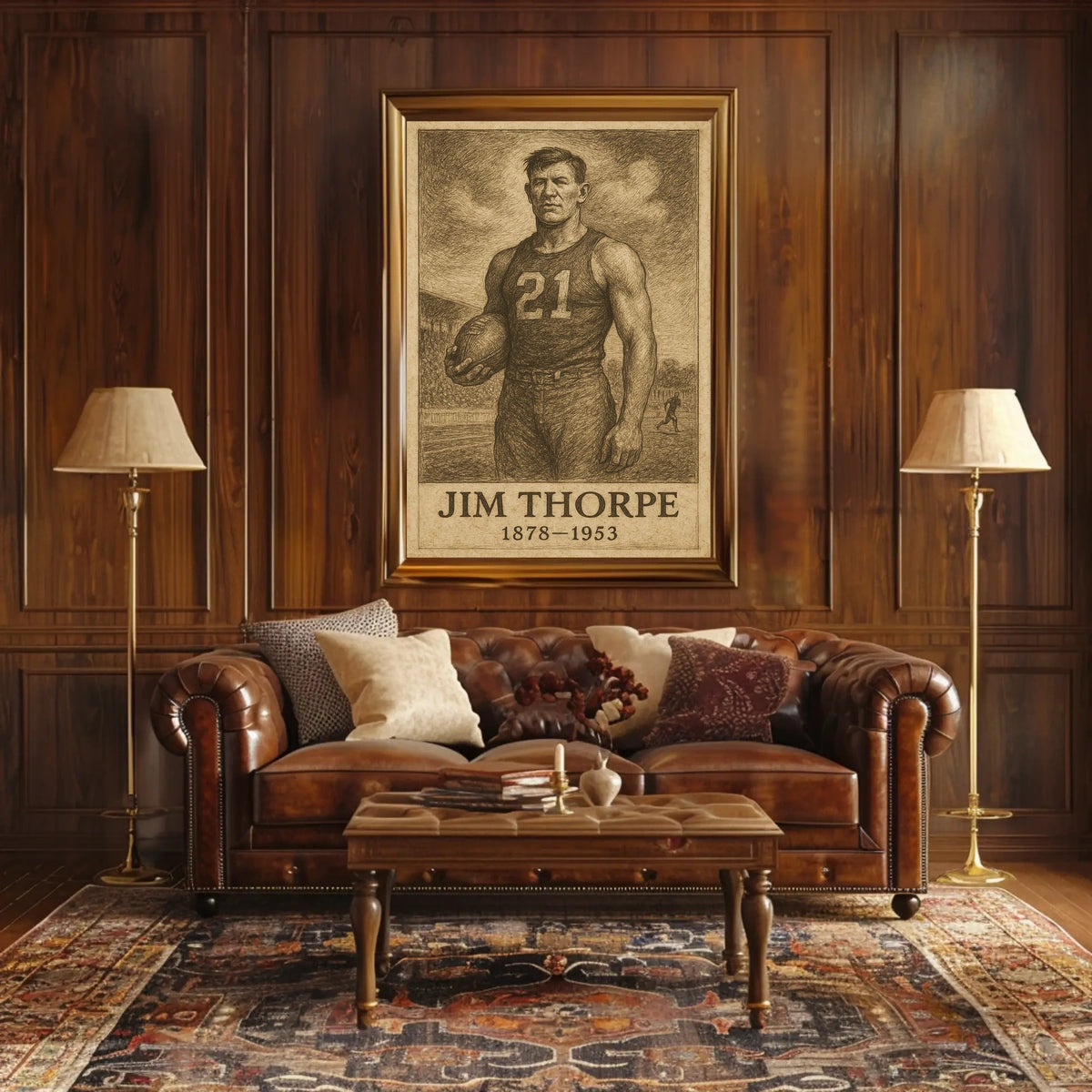 Jim Thorpe Legendary Athlete Poster
