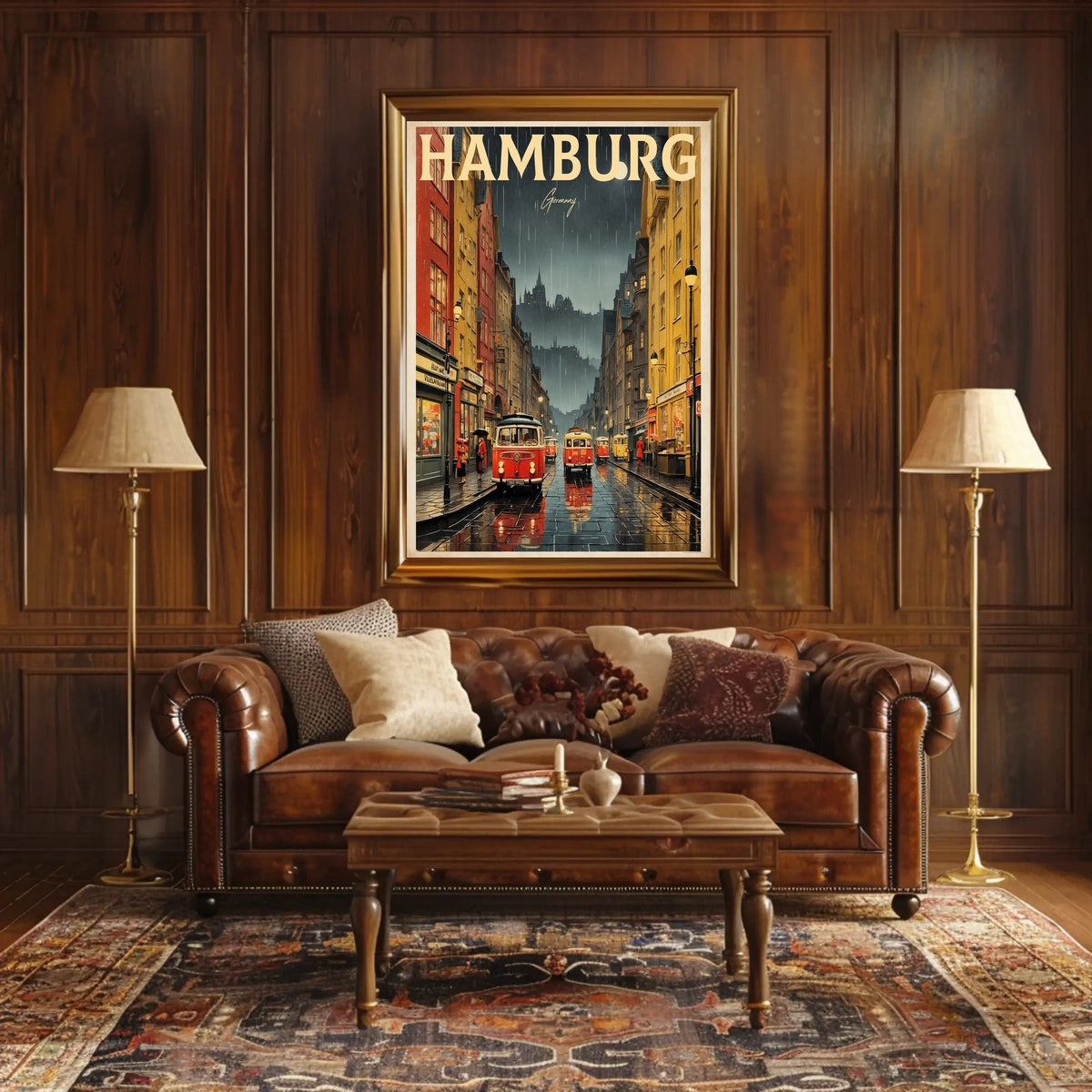 Hamburg A Rainy Day in Germany Poster