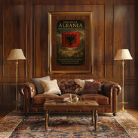 Albania's Cultural Heritage Vintage Travel Poster