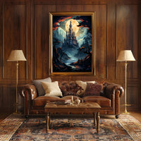 Enchanted Castle Under The Moon Poster