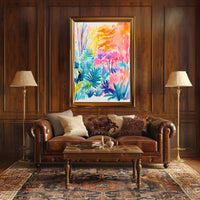 Tropical Watercolor Jungle - Abstract, Artistic, or Pop Culture Poster
