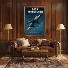 F-105 Thunderchief Vintage Military Aviation Poster PosterGoat