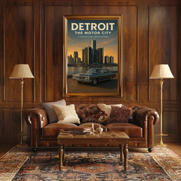 Detroit The Motor City Poster