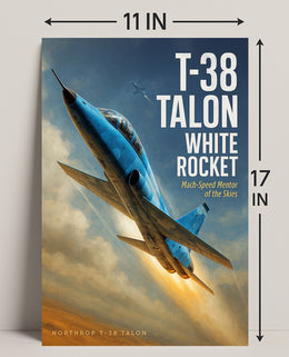 Northrop T-38 Talon White Rocket Poster PosterGoat