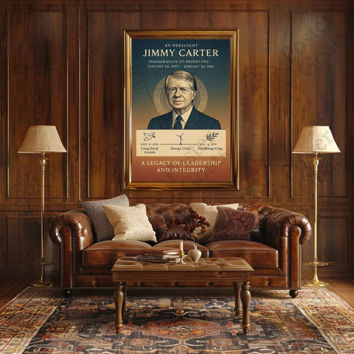 Jimmy Carter Historical Events Presidential Poster