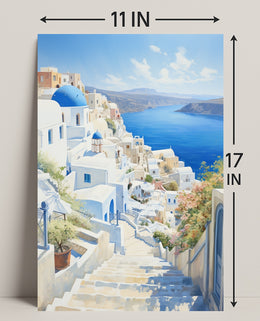 Serene Santorini Poster