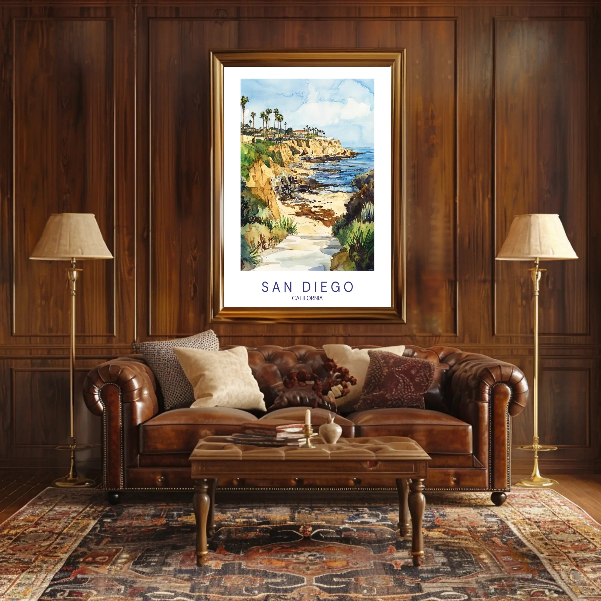 Scenic San Diego Coastline Poster PosterGoat