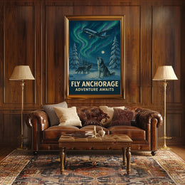 Fly Anchorage Adventure Awaits Poster