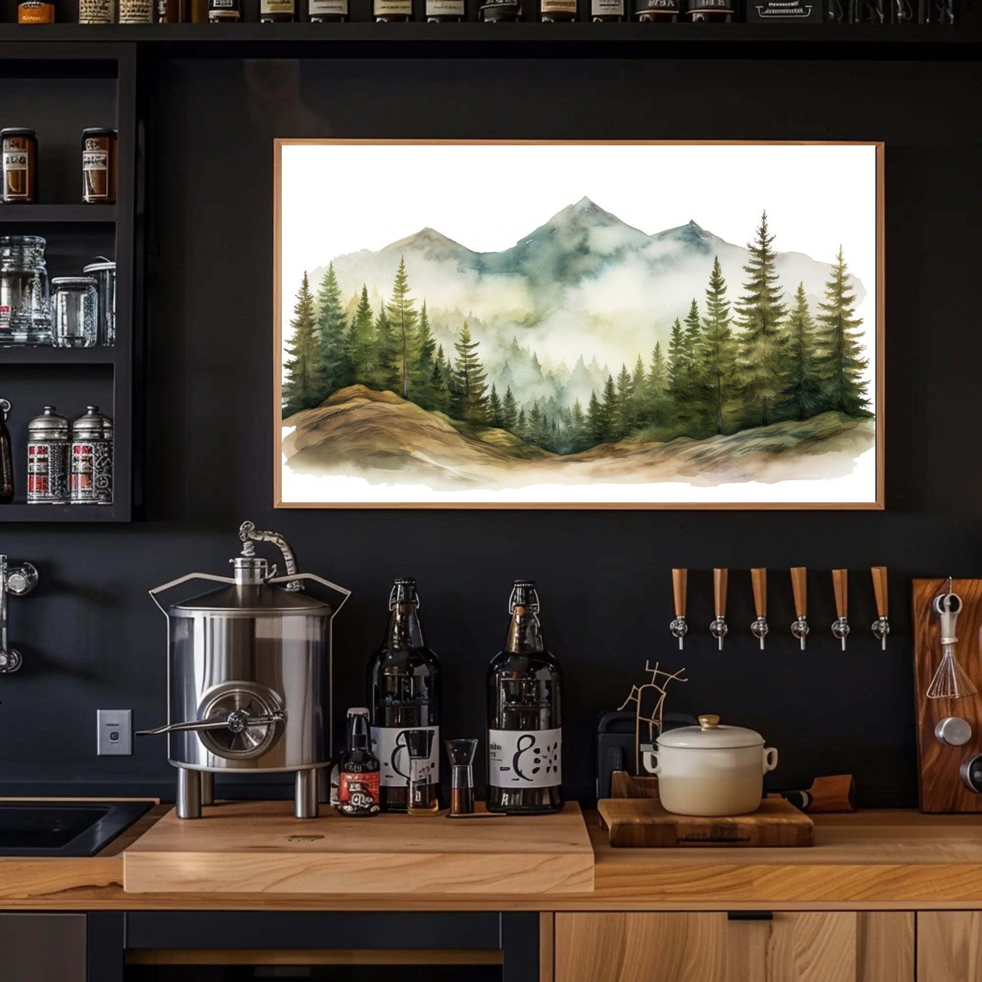 Tranquil Mountain Landscape Poster