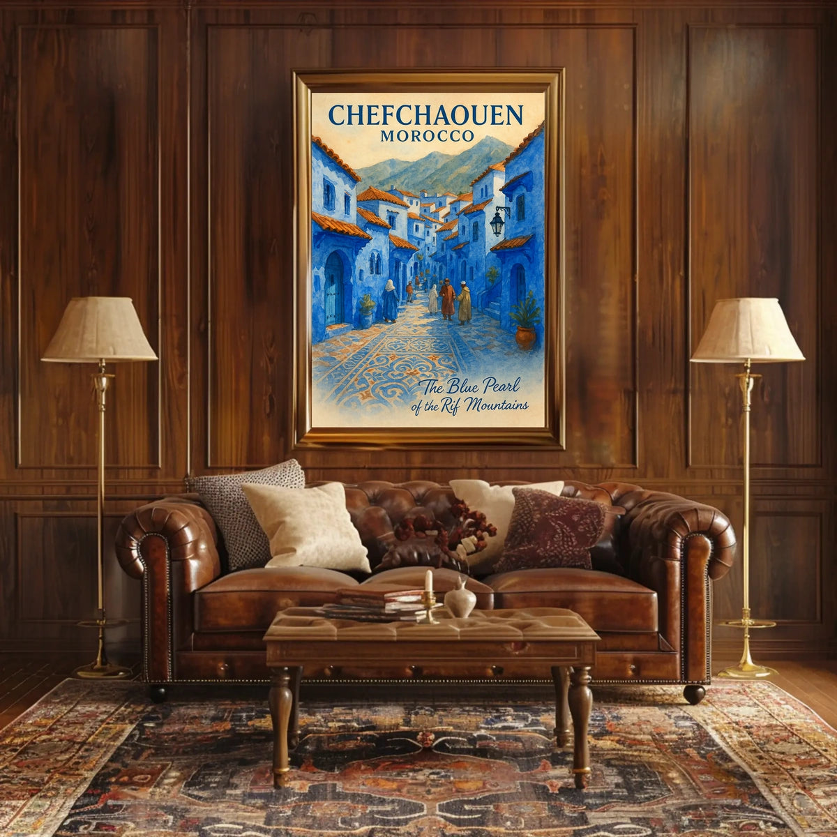 Chefchaouen Dreamscape: The Blue Pearl Poster