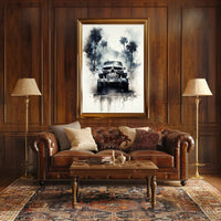 Skull Cruiser In The Mist Poster