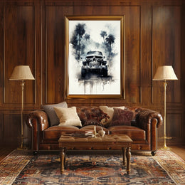 Skull Cruiser In The Mist Poster