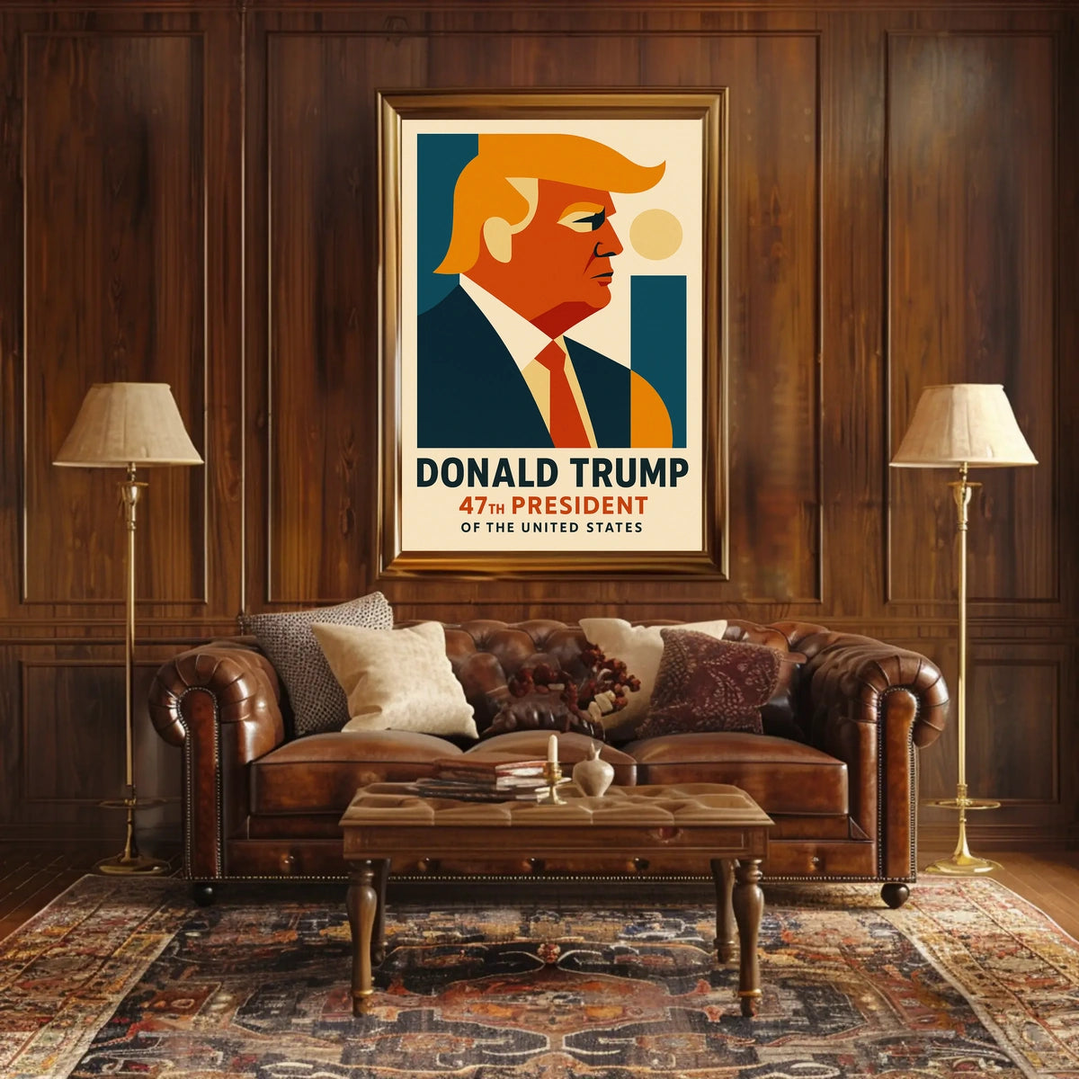 Donald Trump Visionary in Abstract Poster