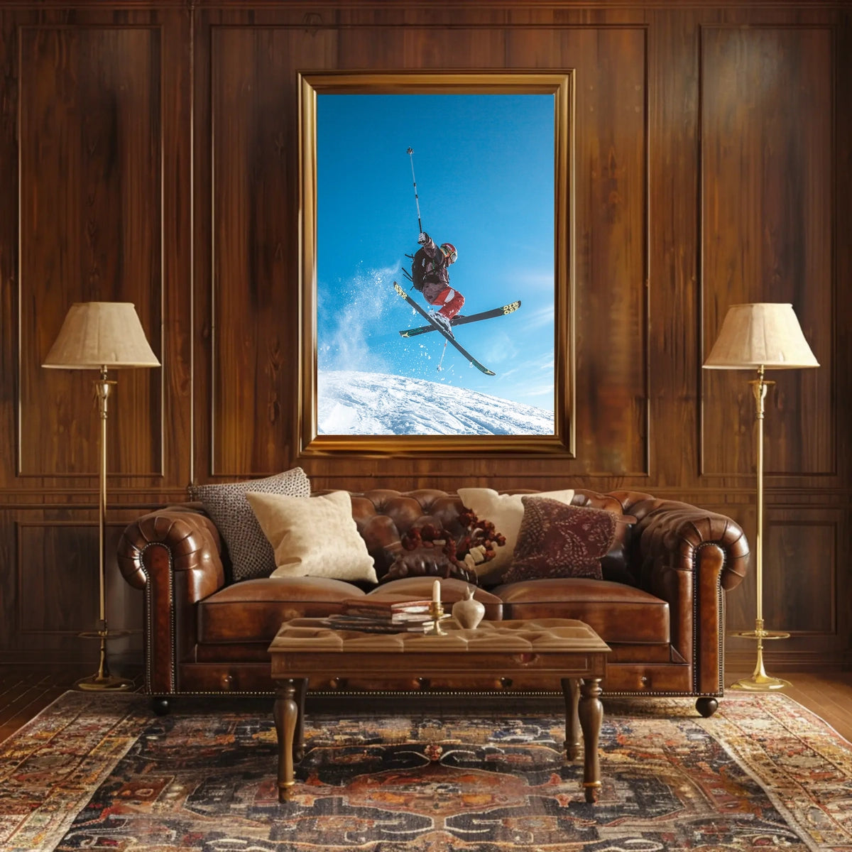 Skiing Adventure Poster