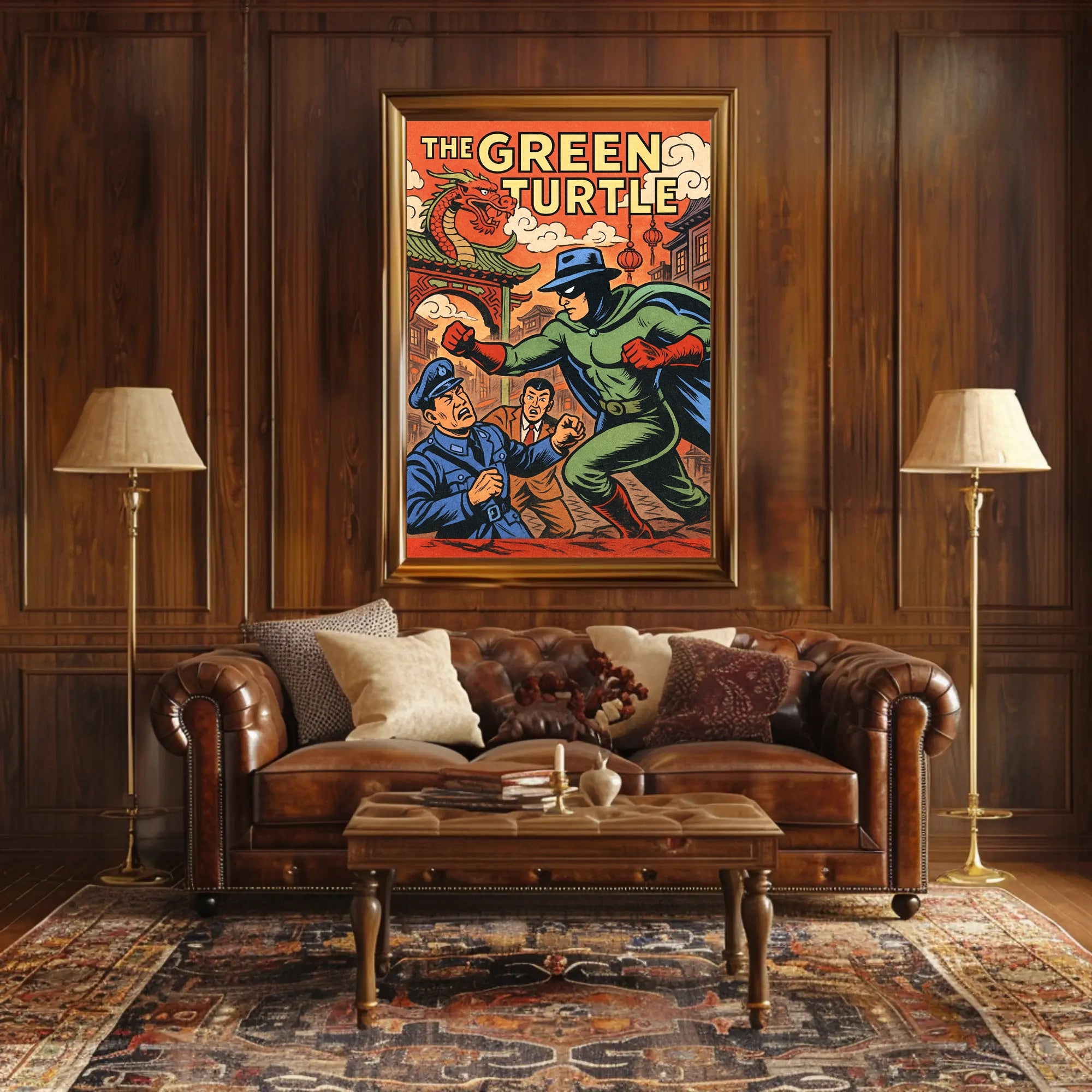 The Green Turtle Poster PosterGoat