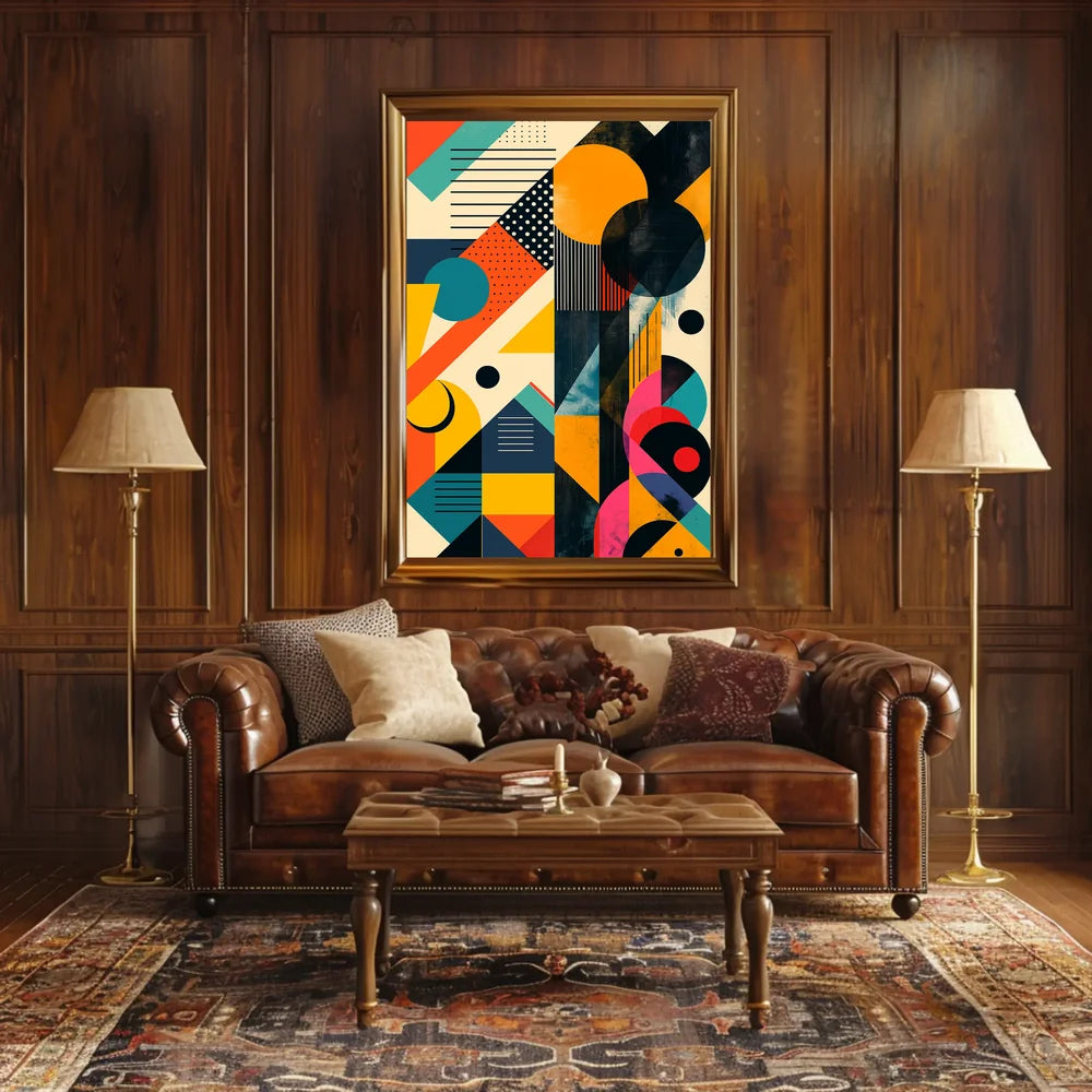 Modern Abstract Geometric Art Print - Abstract or Artistic Poster