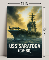 USS Saratoga (CV-60) Poster PosterGoat