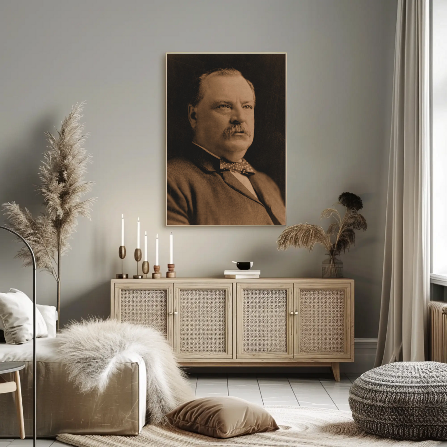 Grover Cleveland 24th President Sepia Photo