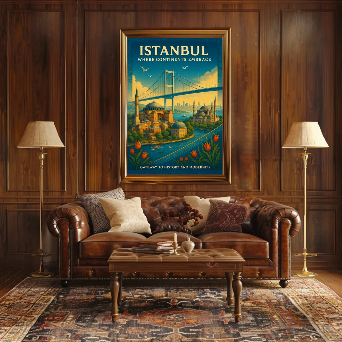 Istanbul Where Continents Embrace Poster