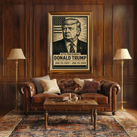 Donald Trump 47th President Scenic Patriotic Heritage Timeless Wall Art Iconic Legacy Gift Poster
