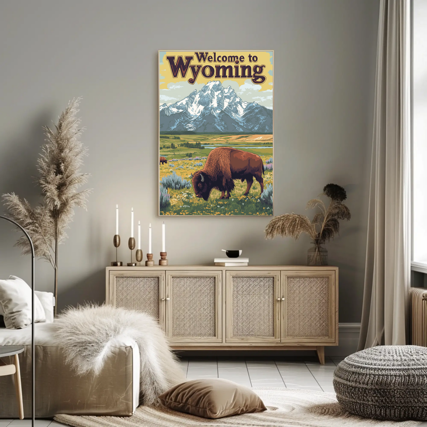 Welcome to Wyoming Vintage Poster