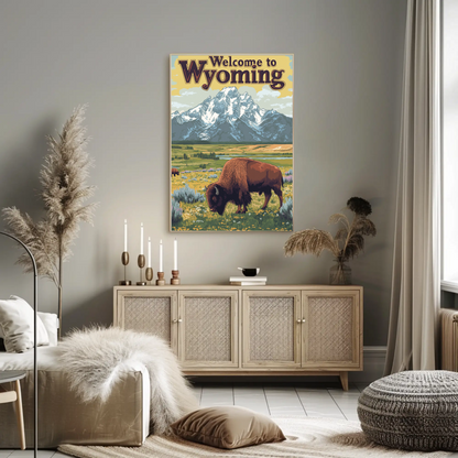 Welcome to Wyoming Vintage Poster