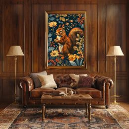 Red Squirrel in Enchanted Nature Animal Poster