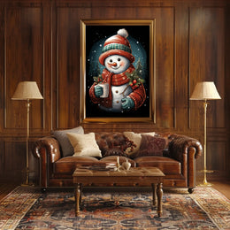 Cozy Winter Snowman Poster