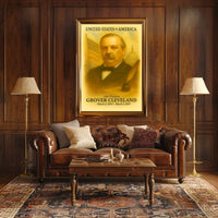 Grover Cleveland 24th President of the United States Vintage Watercolor Poster