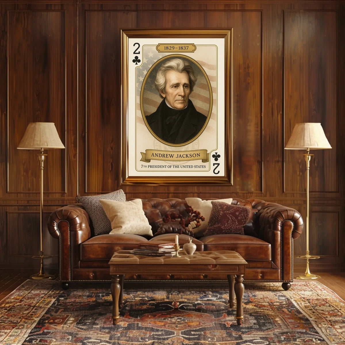Andrew Jackson 7th President Figure Wall Art Poster