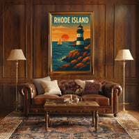Rhode Island Coastal Charm Poster