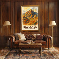 Badlands of South Dakota Poster