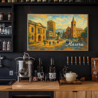 Maseru Cityscape Realism Wanderlust Poster