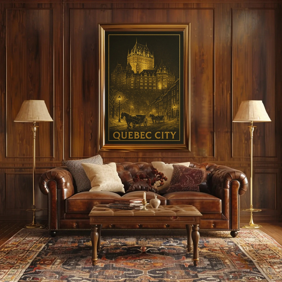 Quebec City At Night Poster