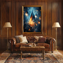 Shattered Light Abstract Geometric Art Poster