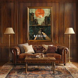 Urban Sunset in Berlin Poster