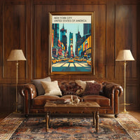 New York City Street Scene Poster
