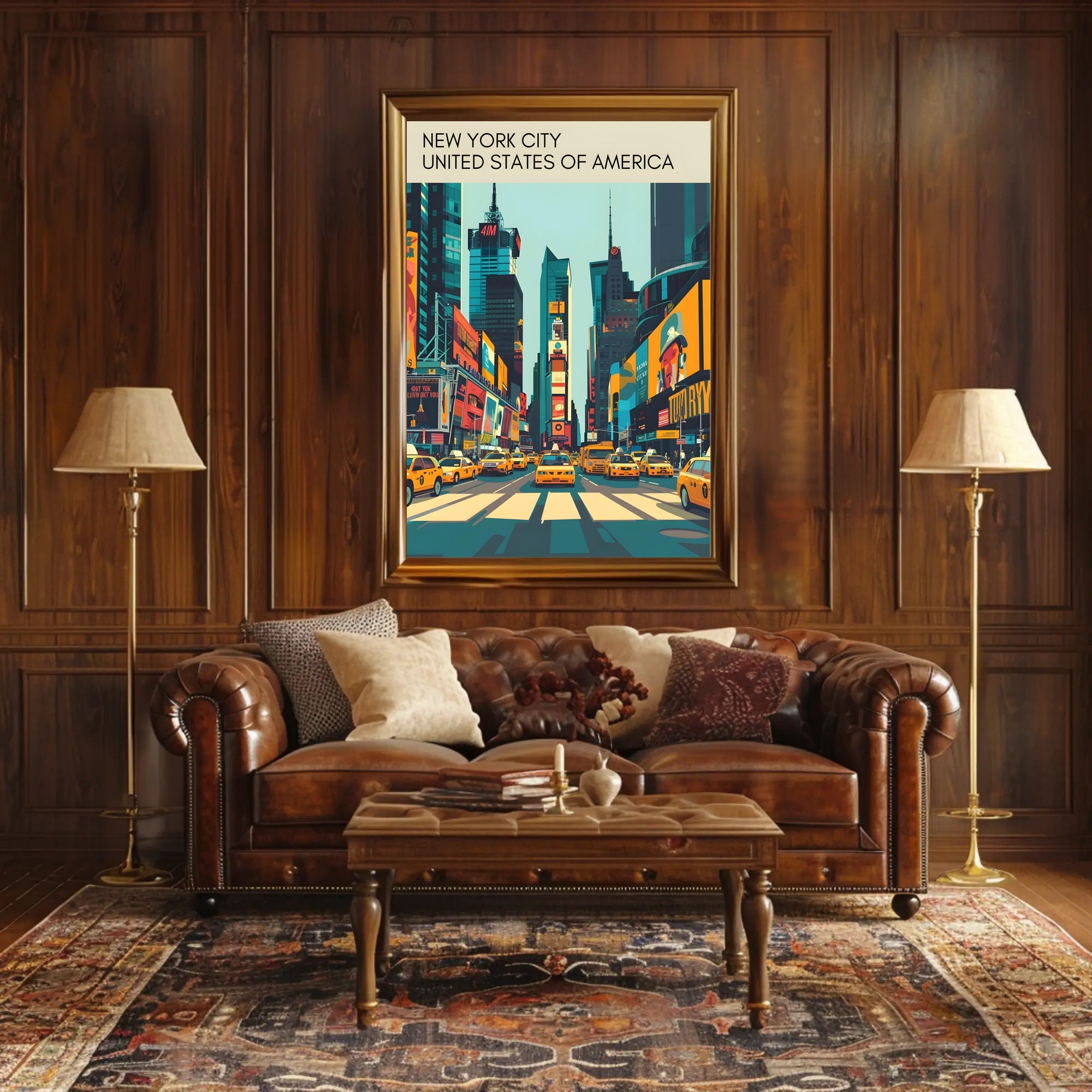 New York City Street Scene Poster
