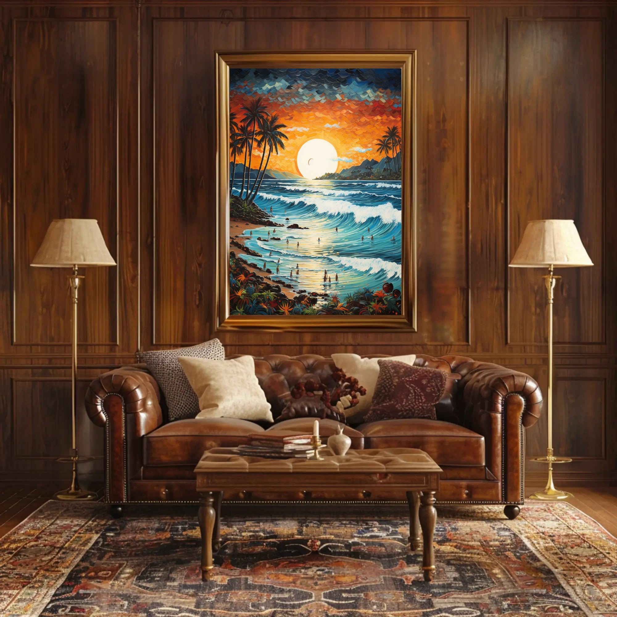 Vibrant Sunset Beach Poster