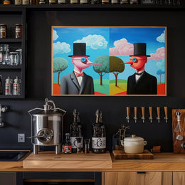 Surrealistic Duo in Dreamscape Abstract or Artistic Poster