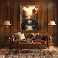 Tranquil Autumn In A Japanese Garden Poster